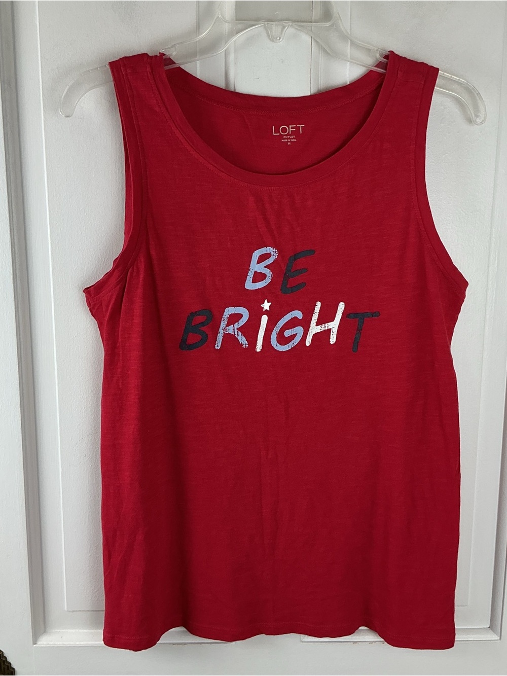 LOFT 4th of July tank top Be Bright